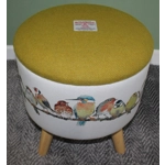 Large 40x40x40cm STORAGE Stool/Footstool Acid Green Harris Tweed & Laura Ashley Garden Birds