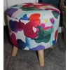 Large 40x40x40cm STORAGE Stool Footstool Ottoman BLUEBELLGRAY Abstract