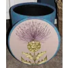 Large 40x40x40cm STORAGE Stool/Footstool Turquoise Purple Blue Harris Tweed Voyage Thistle