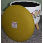 Large 40x40x40cm STORAGE Stool/Footstool Acid Green Harris Tweed & Laura Ashley Garden Birds