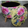 Large 40x40x40cm STORAGE Stool Footstool Ottoman BLUEBELLGRAY Saffron Butterfly