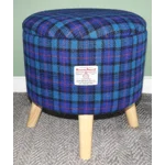 Large 40x40x40cm STORAGE Stool/Footstool Blue, Red & Black Check