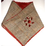 Herringbone Check Harris Tweed® Scarf Neck Warmer with Faux Fur Lining and Removable Brooch