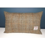 Herringbone Check Harris Tweed Cushion with Laura Ashley Garden Birds Fabric - Cushion Pad included