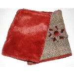 Herringbone Check Harris Tweed® Scarf Neck Warmer with Faux Fur Lining and Removable Brooch
