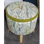 Large 40x40x40cm STORAGE Stool/Footstool Acid Green Harris Tweed & Voyage Maison Lydiard Linen
