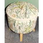 Large 40x40x40cm STORAGE Stool/Footstool  Oatmeal Harris Tweed & Voyage Maison Lydiard Linen