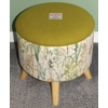 Large 40x40x40cm STORAGE Stool/Footstool Acid Green Harris Tweed & Voyage Maison Lydiard Linen