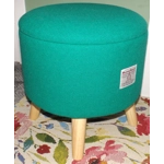 Large 40x40x40cm STORAGE Footstool Green Harris Tweed Isle of Harris