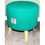 Large 40x40x40cm STORAGE Footstool Green Harris Tweed Isle of Harris