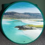 Large 40x40x40cm STORAGE Footstool Green Harris Tweed Isle of Harris