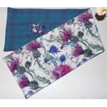 Harris Tweed® Scarf Neck Warmer with Thistle Velvet Lining and Removable Brooch