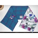 Harris Tweed® Scarf Neck Warmer with Thistle Velvet Lining and Removable Brooch