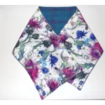 Harris Tweed® Scarf Neck Warmer with Thistle Velvet Lining and Removable Brooch