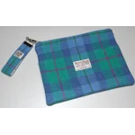 Harris Tweed Zipped Book/Bible/Technology/Travel Bag with Key Fob