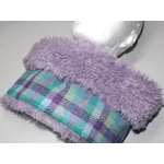 Harris Tweed® Snood/Neck Warmer  with Lilac Mongolian Faux Fur
