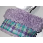 Harris Tweed® Snood/Neck Warmer  with Lilac Mongolian Faux Fur