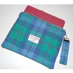 Harris Tweed Zipped Book/Bible/Technology/Travel Bag with Key Fob