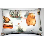 100% Cotton Capybara Cushion with Polyester Insert