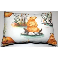 100% Cotton Capybara Cushion with Polyester Insert