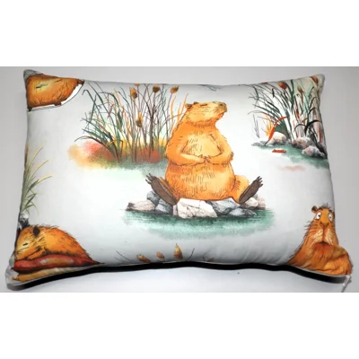 100% Cotton Capybara Cushion with Polyester Insert