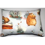 100% Cotton Capybara Cushion with Polyester Insert