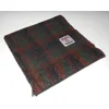 Simple Fringed Unlined Harris Tweed® Scarf Brown, Green & Black Check