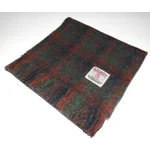 Simple Fringed Unlined Harris Tweed® Scarf Brown, Green & Black Check