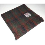 Simple Fringed Unlined Harris Tweed® Scarf Brown, Green & Black Check