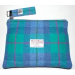 Harris Tweed Zipped Book/Bible/Technology/Travel Bag with Key Fob