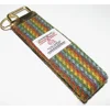 Green Stripe Harris Tweed Key Fob, Key Ring, Key Chain