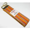 Yellow Stripe Harris Tweed Key Fob, Key Ring, Key Chain