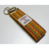 Orange Stripe Harris Tweed Key Fob, Key Ring, Key Chain