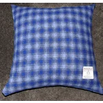 27" x 27" Highland Cow Floor  Cushion with Blue & White Harris Tweed Back & Poly Cushion Insert
