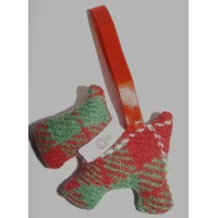 HARRIS TWEED Hanging Christmas Tree Decoration