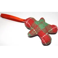 HARRIS TWEED Hanging Christmas Tree Decoration