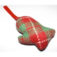HARRIS TWEED Hanging Christmas Tree Decoration