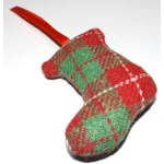 HARRIS TWEED Hanging Christmas Tree Decoration