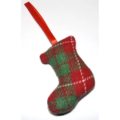 HARRIS TWEED Hanging Christmas Tree Decoration