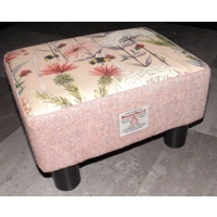 MEDIUM  40x30x25cm Rectangular Footstool Pink Barleycorn H..