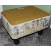 MEDIUM 40cmx30cmx25cm Rectangular Footstool Mustard/Ochre Harris Tweed & Voyage Come By Sheep