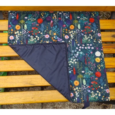 Compact, Lightweight FLOWERS Sit, Sitting Mat, Padded Ground Mat, Quilted, WATERPROOF TOP & BOTTOM