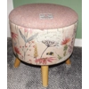 Large 40x40x40cm STORAGE Stool/Footstool Pink Barleycorn Harris Tweed & Voyage Maison Hermione Blush