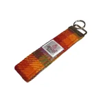 Rainbow Check Harris Tweed Key Fob, Key Ring, Key Chain