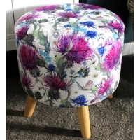 Large 40x40x40cm STORAGE Stool/Footstool  Velvet Thistle