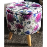 Large 40x40x40cm STORAGE Stool/Footstool Velvet Thistle Large 40x40x40cm STORAGE Stool/Footstool Velvet Thistle