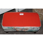 LARGE Rectangular 57cm x 28cm x 26cm Orange Harris Tweed & Voyage Maison Heilan Herd Footstool LARGE Rectangular 57cm x 28cm x 26cm Orange Harris Tweed & Voyage Maison Heilan Herd Footstool