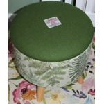 Large 40x40x40cm STORAGE Stool/Footstool Green Harris Tweed & Voyage Maison Elowen Fern