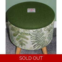 Large 40x40x40cm STORAGE Stool/Footstool Green Harris Twee..