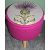 Large 40x40x40cm STORAGE Stool/Footstool Bubblegum Pink Harris Tweed Thistle